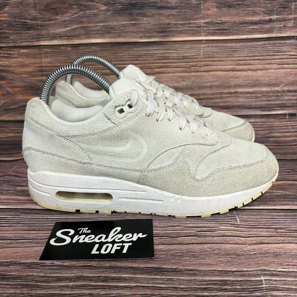 Nike Air Max 1 Premium Summit White‎ Women's Suede Shoes Size 7.5